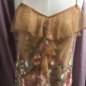 Brand new w/o tags Venus Floral embroidered top